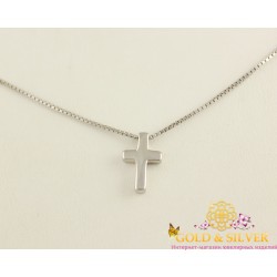 Серебряное колье с крестиком 1251408